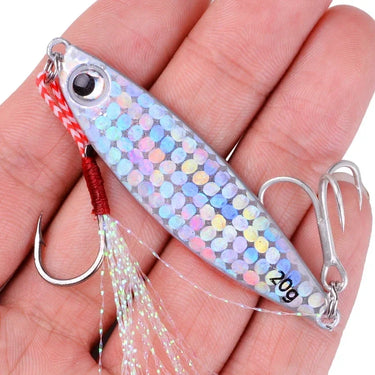 Shore Cast Metal Jig Spoon Fishing Lures 7g 10g 15g 20g 30g Jigging Super hard Lead Baits Fish sea Baits with Hooks