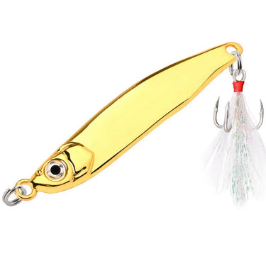 Fishing Biats Metal Spoon Lure Silver Gold 5g - 80g Metal Baits Spoon Fishing Lure Sequins Tackle