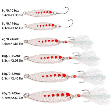 Metal Spinner Spoon 3g-20g Trout Fishing Lure Hard Bait Sequins Noise Paillette Artificial Bait Small Hard Sequins Spinner