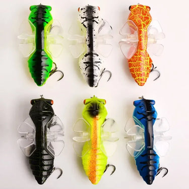 Bionic Cicada Hard Fish Lure Spinning Spinning Fishing Bait 7.5cm/15.4g Propeller Treble Hook For Freshwater Saltwater Lures