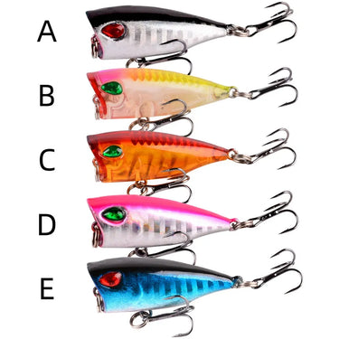Mini Popper Fishing Lure 4.1cm-3g Floating Poper Bait Top Water Bait Crankbait Wobbler Artificial Swimbait Minnow