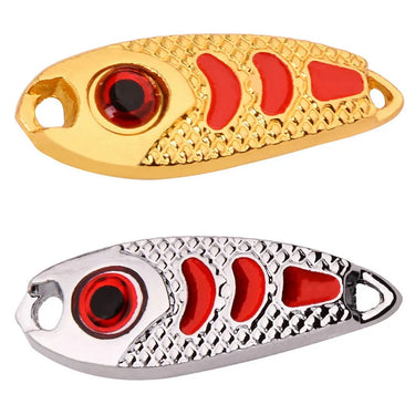 Mini Metal Lure 1.5g 2.5g 3.5g 5g Hard Bait Red Point Luminous Fly Fishing Tackle Wobblers Isca Artificial Spoon Fishing