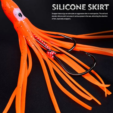Fast Sinking Metal Jig Spoon Lure  with Silicone Skirt 1pc 40-200g Fishing Hard Artificial Bionics Bait For Tuna Bass Saltwater