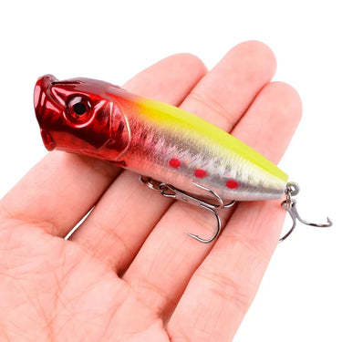 Fishing Lures 6.5cm/12g Topwater Popper Bait 5 Color Hard Bait Artificial Wobblers Plastic Fishing Tackle with 6# Hooks