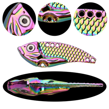 Lure 3.5/5/7/10/15/20g Hard Lure Scale Spinners Spoon Lure Fish Scale Hard Baits Colourful Fishing Tackle Feather Hook Lure