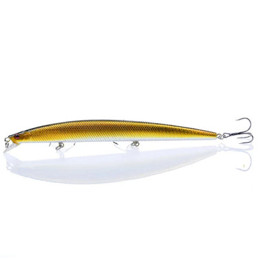 Best Selling 1pcs 18cm 24g Big Long Fish Minnow Sea Fishing Lure Bait 3D Eyes Strong Hooks Lures For Sea Fishing