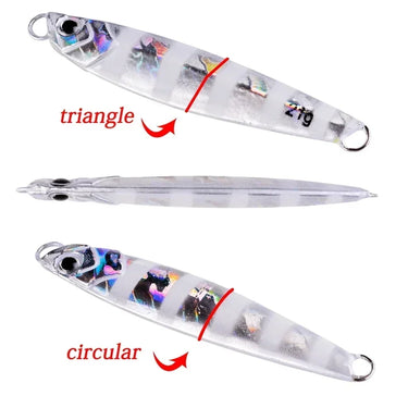 Metal Cast Jig Spoon Lures 7g-10g-14g-17g-21g-28g-40g Shore Casting Jigging Spoon Saltwater Sea Bass Fishing Lure Tackle