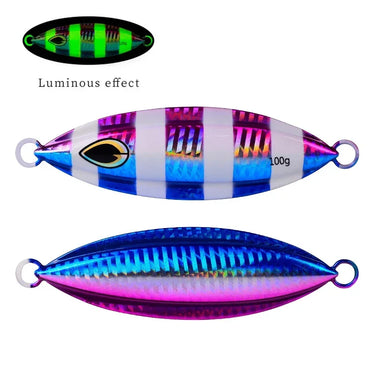 Metal Jig Sequins Fishing Lure 40/60/80/100G Artificial Trolling Hard Bait Pike Fishing Bait Tackle Trout Jigging Saltwater