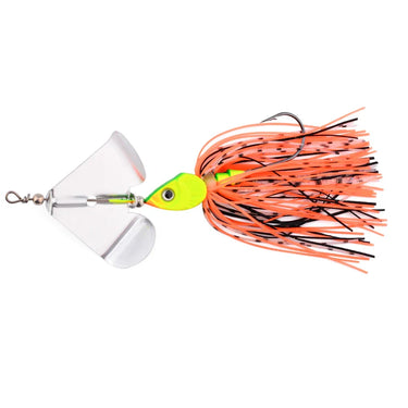 Fishing Lures 10g 14g Blade Metal Bait With Rubber Skirt Artificial Wobbler Buzzbait Jigging Lure Spinner Spoon For Pike