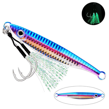 Metal Deep Sea Fast Sinking Lure 40g 60g 80g Fishing Lure Artificial Seabass Hard Winter Jigging Lure