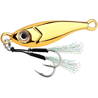Jig Metal Spoon Fishing Lure Double Hook 5g-60g Silvery Golden Spoon Jig Sea Fishing Lures Jigging Artificial Bait Tackle