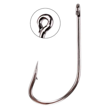 20pcs/box Fishing Hooks Carbon Steel Long Shank Saltwater Hook 6#-4/0# Barbed Ocean Fish Jig Hooks Size Sea Fishhook