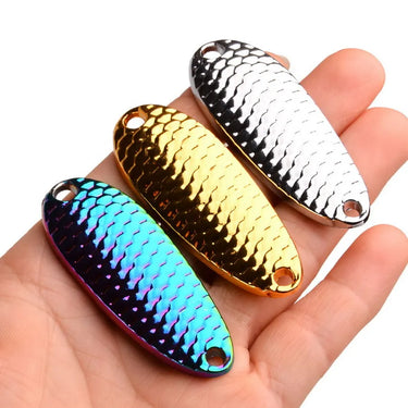 Metal 1.5-20g Fishing Lures Wobbler Spinner Bait Spoon Artificial Bass Hard Sequin Paillette Metal Steel Hook Lure