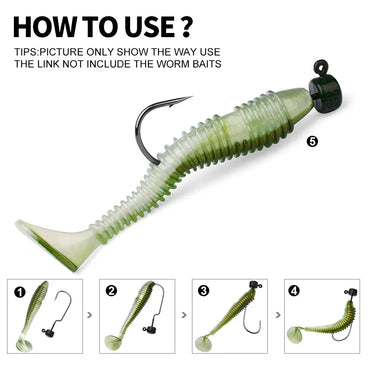 10pcs/lot Crank Jig Head Hook 3.5g 5g 7g Fishing Hook Jigging Lure Hard Bait Soft Worm Fishhook Jig Hook For Fishing