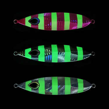 Slow Jig Metal  Fishing Lures 80g100g 120g Luminous Bait Saltwater Lure Articulos De Pesca Isca Artificial Fake Fish