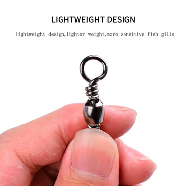 10/50pcs Rolling Swivel Fishing Connector Pin Bearing Interlock Snap14#-3/0# Fishhooks Lures Carp Fishing Accessories