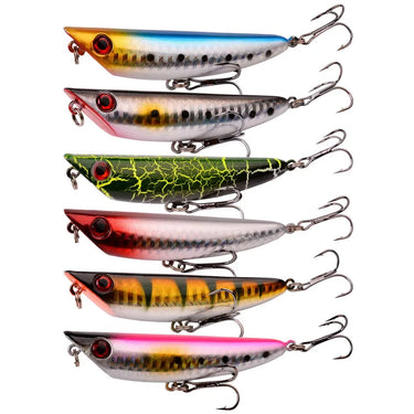 9g 8.5cm Popper Fishing Lures Artificial Bait Wobblers Fishing Tackle Lure Set Carp Fishing Accessories Tools