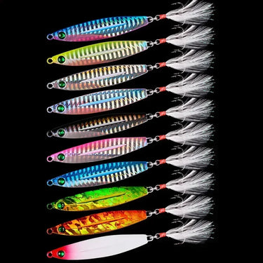 Metal Cast Jig Spoon 7g-10g-14g-17g-21g-28g-40g Casting Jigging Fish Sea Bass Fishing Lure Tackle