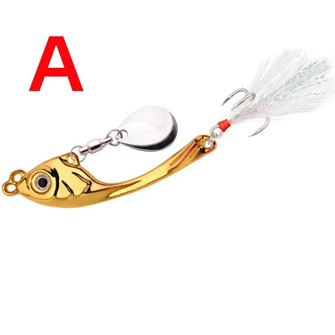 Hard Spinner Bait 7/10/15/20g Metal Vib Fishing Lure Trolling Rotating Spoon Wobbler Sinking With Sequin Pesca For Bass Pike