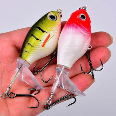 Topwater Fishing Lure 16.6g Popper Wobbler Artificial Hard Bait Bass Popper Soft Rotating Tail Fishing Tackle