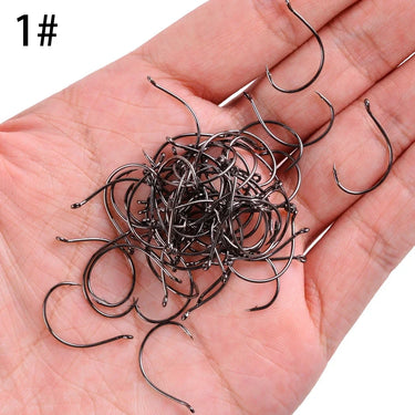 100pcs/Box Fishing Hooks Set Barbed Single Circle Carp Hook High Carbon Steel Sea Fishinhook Fly Fishing Accessories Tackle