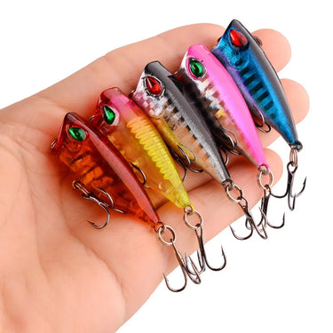Mini Popper Fishing Lure 4.1cm-3g Floating Poper Bait Top Water Bait Crankbait Wobbler Artificial Swimbait Minnow