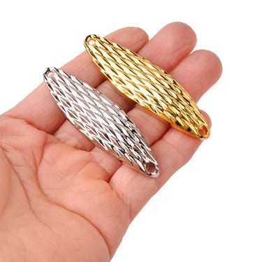 Hard Sequin Metal Fishing Lures  Diamond Spinner Bait  Artificial Bass Hard Sequin, Steel Hook Lures 5g 10g 15g 20g Weights