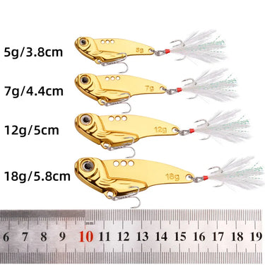 Colorful Funny VIB 5/7/12/18G Metal Vib Blade Lure Sinking Vibration Baits Artificial Vibe for Bass Pike Perch Fishing Tackle