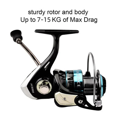 Spinning Fishing Reel 1000-6000, Fresh and Saltwater Fishing Reel Up To 22Lbs Carbon Fiber Drag, Baitcasting Reel