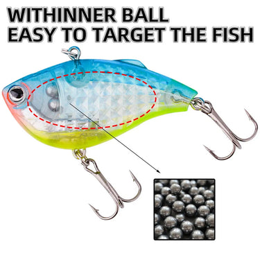 VIB Fishing Lures 15g 6cm Artificial Hard Bait  Sinking Crankbait Wobber Fishing Tackle with Treble Hooks
