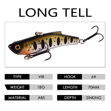 Sinking Fishing Crankbaits Winter Crankbait 7CM 17.8g Wobbler Ice Hard Lure Vibration Wobbler Crankbait Sea Fishing Lure