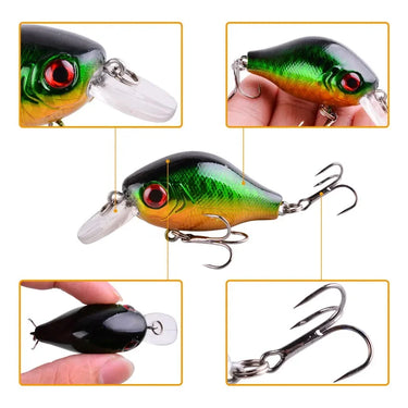 Mini Crank Fishing Lures 58mm 8g Floating Artificial Hard Bait Japan Bass Pike Fishing Tackle Wobblers Pesca Crankbait