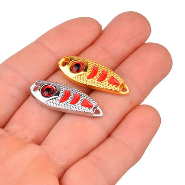 Mini Metal Lure 1.5g 2.5g 3.5g 5g Hard Bait Red Point Luminous Fly Fishing Tackle Wobblers Isca Artificial Spoon Fishing