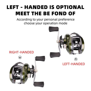Lightweight Spool 10.1:1 Gear Ratio Baitcasting Fishing Wheel Baitcasting Reel 10kg Max Drag Saltwater High Speed Fishing Reel
