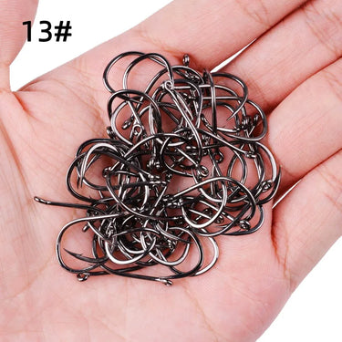 100/50pcs box Fishing Hooks Set Barbed Single Circle Carp Hook High Carbon Steel Sea Fishinhook Fly Fishing  Accessories Tackle