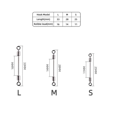 10/50pcs Rolling Swivel Fishing Connector Pin Bearing Interlock Snap S M L Fishhooks Lures Carp Fishing Accessories WIth box