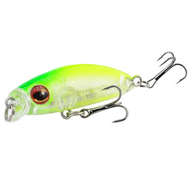 Mini Minnow Fishing Lures Slow Sinking 4.1cm 2.9g Wobbler Artificial Plastic Hard Bait for Bass Fishing in Mixed Colors