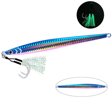 Drag Metal Jig Spoon 60g 80g 100g 120g Trolling Jigging Fish Sea Bass Hard Bait Fast Sinking Fishing Lure WobblerLure
