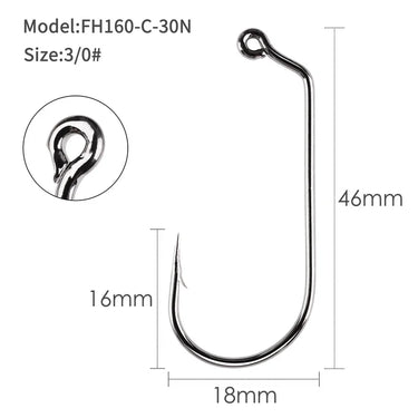 100pcs/lot 120 Degree Jig Fly Tying Strong Wire Saltwater Freshwater Fish Hook Aberdeen jig fishing size 1/0 2/0 3/0 4/0 5/0
