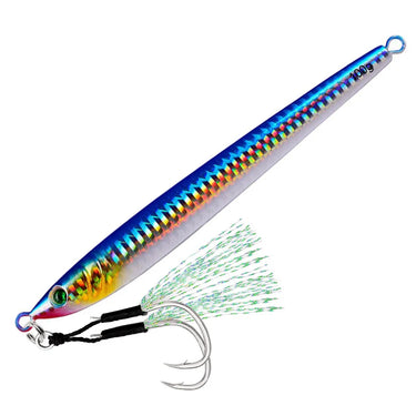 Slower Long Metal Jig Fishing Lure With Hook Slow Cast Jigging Spoon  60G 80G 100G Artificial Shore Metal Bait Sea Tackle