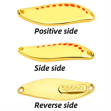 Spoon Spinner Metal Leech Fishing Lure Hard Baits Sequin Wobbler for Pike Trout Bass Tackle with Hook and No hook