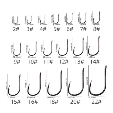 100/50pcs box Fishing Hooks Set Barbed Single Circle Carp Hook High Carbon Steel Sea Fishinhook Fly Fishing  Accessories Tackle