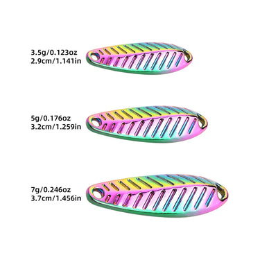 1pcs Metal Fishing Lures Spoon  7g 5g 3.5g Fishing Bait Spoon Hard Lures Metal Lures