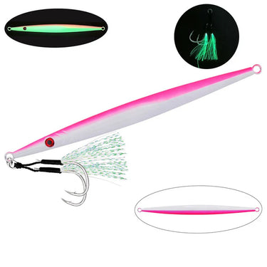 Sub-iron Plate Jig Sea Fishing Long Strip Quick-Drawing Iron Plate Fish Fast Sinking And Slow Shaking Luminous Iron Plate 60g