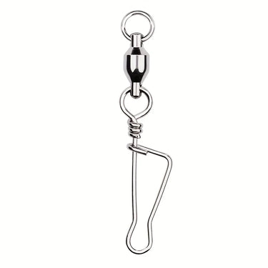 20/50pcs Stainless Steel Fishing Ball Bearing Swivel Durable Coast Lock Connector for Saltwater and Freshwater Fishing Connector