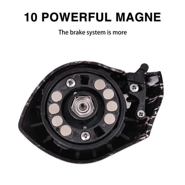 Red Crack Best Baitcasting Reel 7.2:1 High Speed Spare Spool Reel Fishing Saltwater Fresh Fishing Casting Fishing Reel