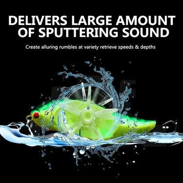 Bionic Cicada Hard Fish Lure Spinning Spinning Fishing Bait 7.5cm/15.4g Propeller Treble Hook For Freshwater Saltwater Lures