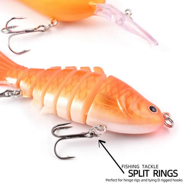 50pcs/box Stainless Steel Split Ring Fishing Double Oval Split Ring Solid Ring Accessories For Fishing Hook Snap Lure Swivel
