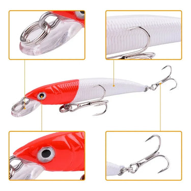 Minnow Fishing Lure 7.5cm 4g Topwater Hard Bait Wobbler Jig Bait Crankbait Carp Striped Bass Pesca Fishing Tackle SwimBait