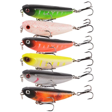 Top Water Pencil Fishing Lure 5.4cm 6g Floating Dog Walking Wobblers Tackle Artificial Hard Bait With Hooks For Bass